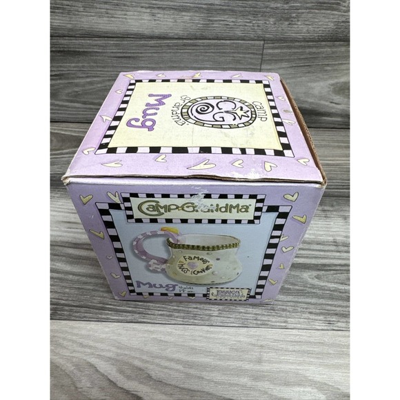 2003 Jessica Breedlove Designs Grandma FAMOUS HUGS & COOKIES 14oz Coffee Mug Cup - Picture 10 of 16